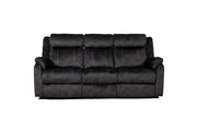 Global Furniture U7303 Domino Granite Reclining Sofa with Drop Down Table and Drawer