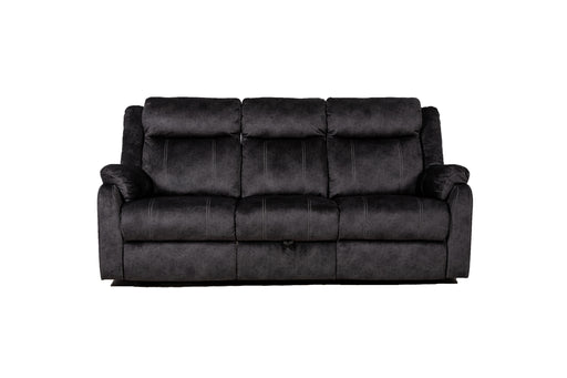 Global Furniture U7303 Domino Granite Reclining Sofa with Drop Down Table and Drawer