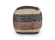 Steve Silver Jamal Square Handwoven Woolen Pouf