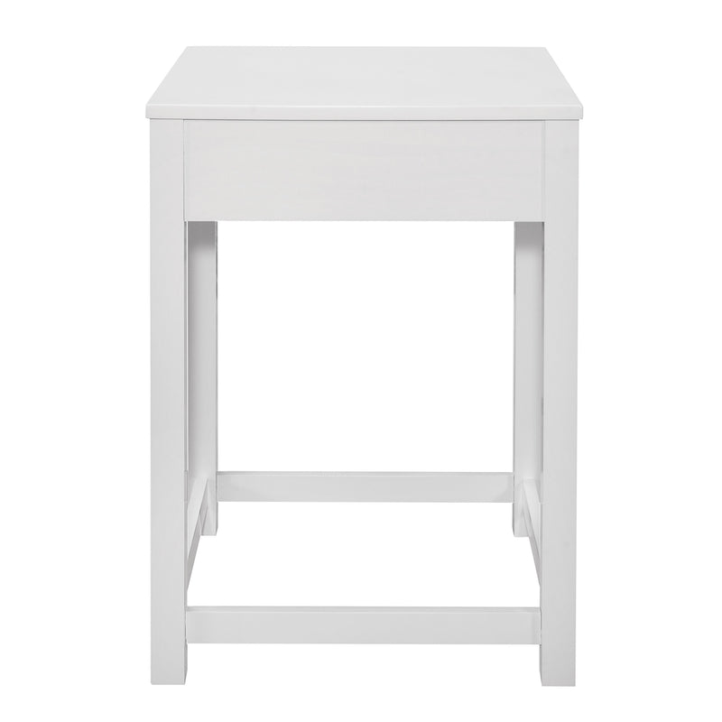 Home Elegance Blanche White 4pc Corner Desk