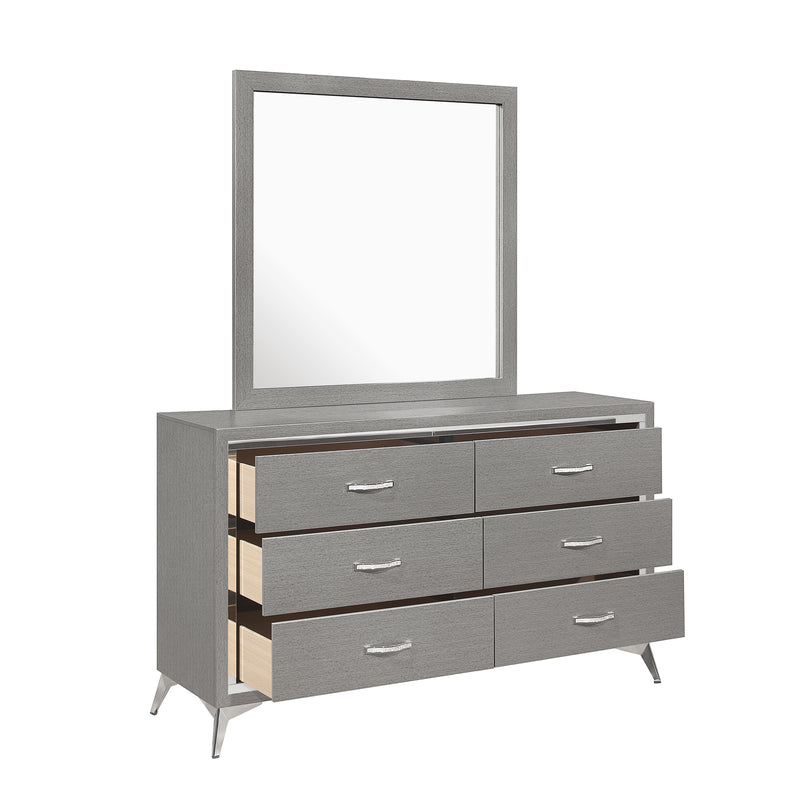 New Classic Furniture Huxley Black Dresser and Mirror