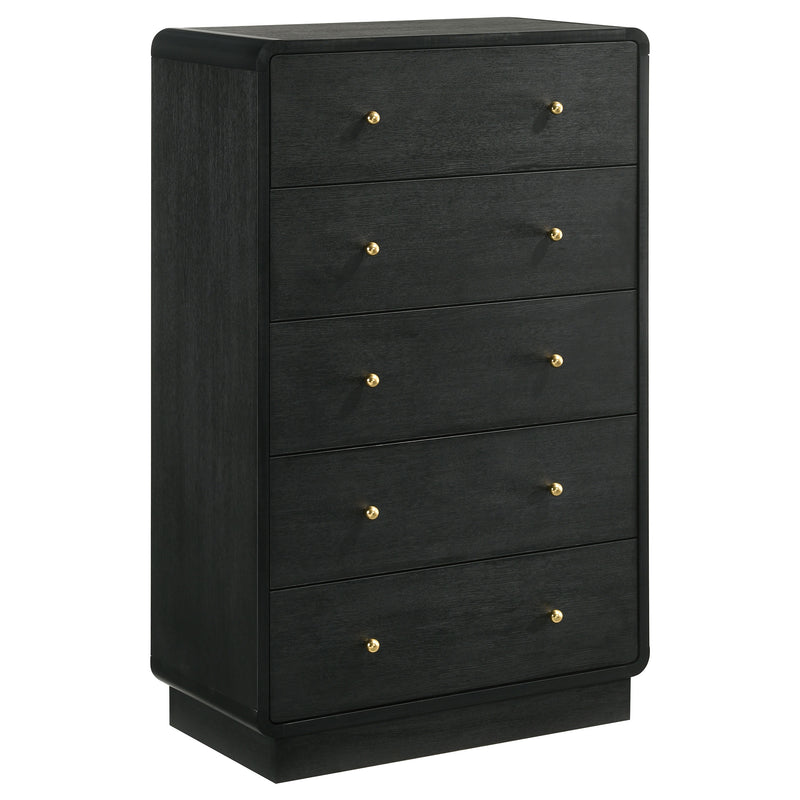 Coaster Furniture Cavelle Black 5 Drawer Chest