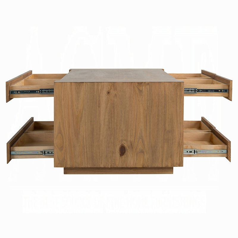 Acme Furniture Harlan Oak Coffee Table with Caster