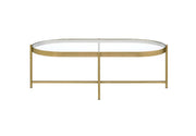 Acme Furniture Charrot Clear Gold 3pc Coffee Table Set