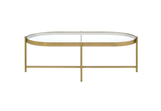 Acme Furniture Charrot Clear Gold 3pc Coffee Table Set