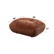 Acme Furniture Carrick Rust Brown Ottoman
