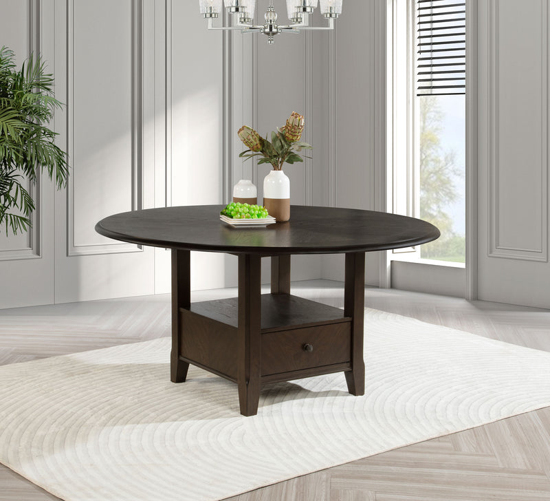 Coaster Furniture Twyla Dark Cocoa Brown Round Dining Table