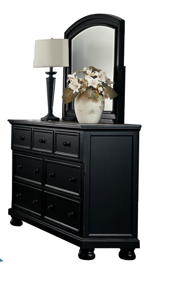 Home Elegance Laurelin Black Dresser and Mirror