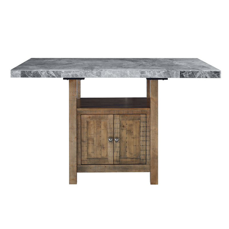 Steve Silver Grayson Gray Marble 6pc Counter Dining Set