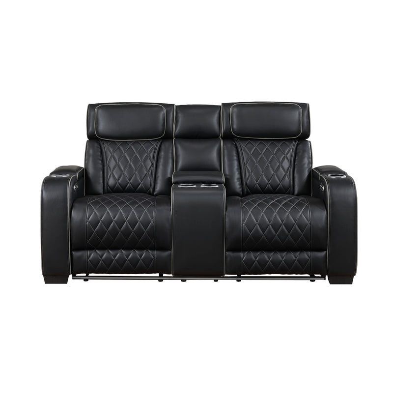Home Elegance Fairway Black Power 3pc Living Room Set