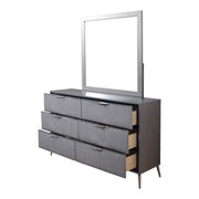 New Classic Furniture Kailani Black Velvet Dresser And Mirror