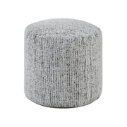 Home Elegance Easley Black White Round Pouf