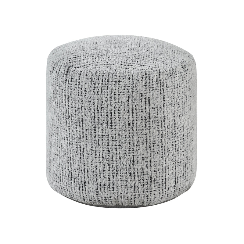Home Elegance Easley Black White Round Pouf
