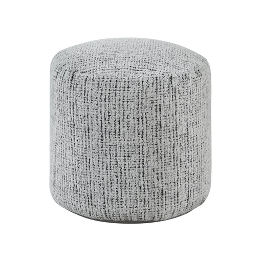 Home Elegance Easley Black White Round Pouf