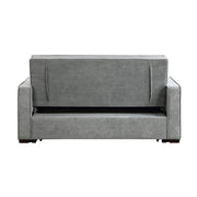 Home Elegance Alta Gray Convertible Studio Sofa with Pull Out Bed