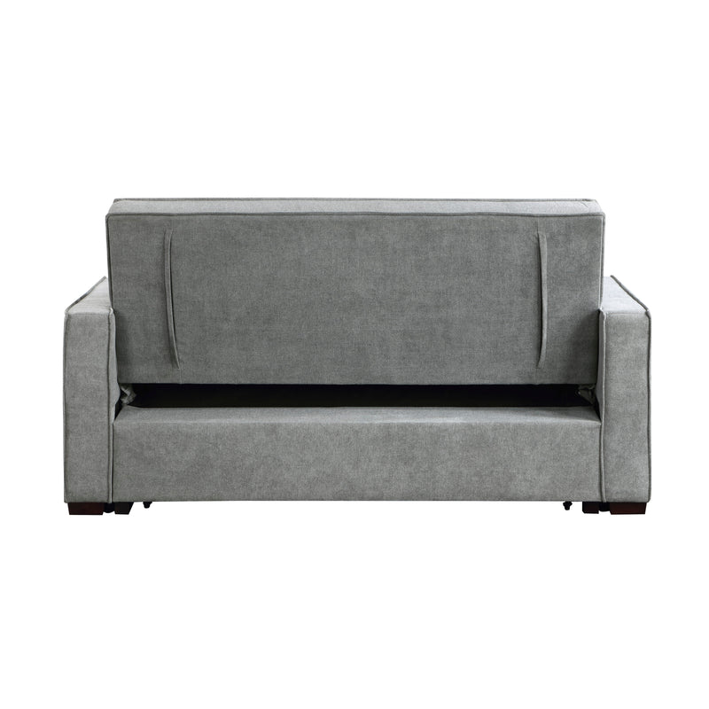 Home Elegance Alta Gray Convertible Studio Sofa with Pull Out Bed