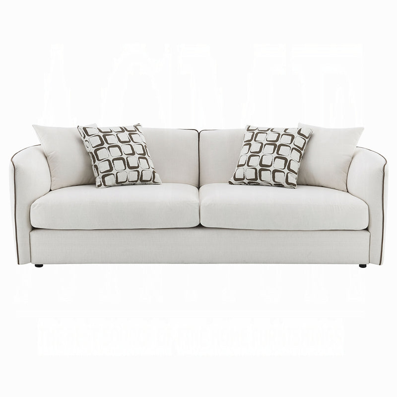 Acme Furniture Yolanda Beige Sofa with 4 Pillows