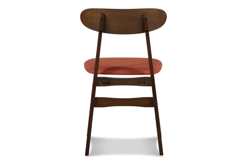 2 New Classic Furniture Morocco Walnut Orange Dining Chairs