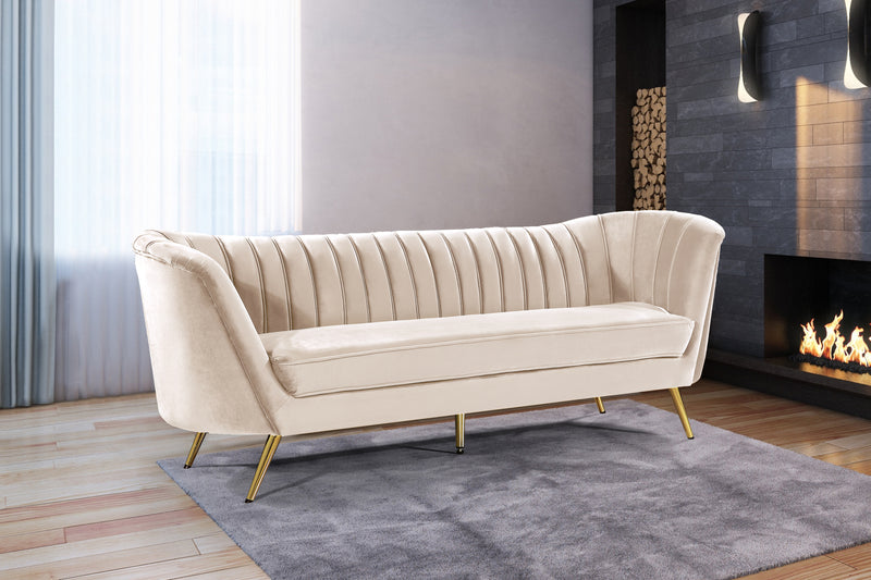 Meridian Furniture Margo Green Velvet Sofa