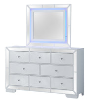 Glory Furniture Hollywood Hills Silver Champagne Dresser And Mirror