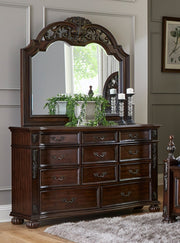 Home Elegance Adelina Cherry Dresser And Mirror