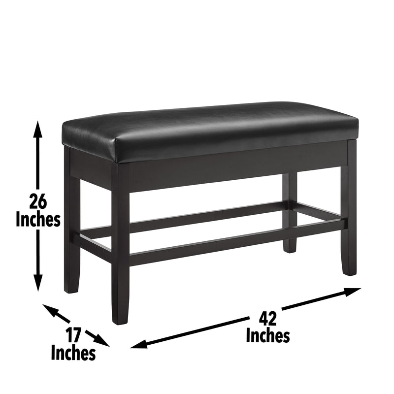 Steve Silver Carrara Black Storage Counter Bench