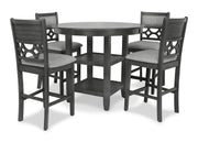 New Classic Furniture Mitchell Bisque Brown 5pc Counter Height Set