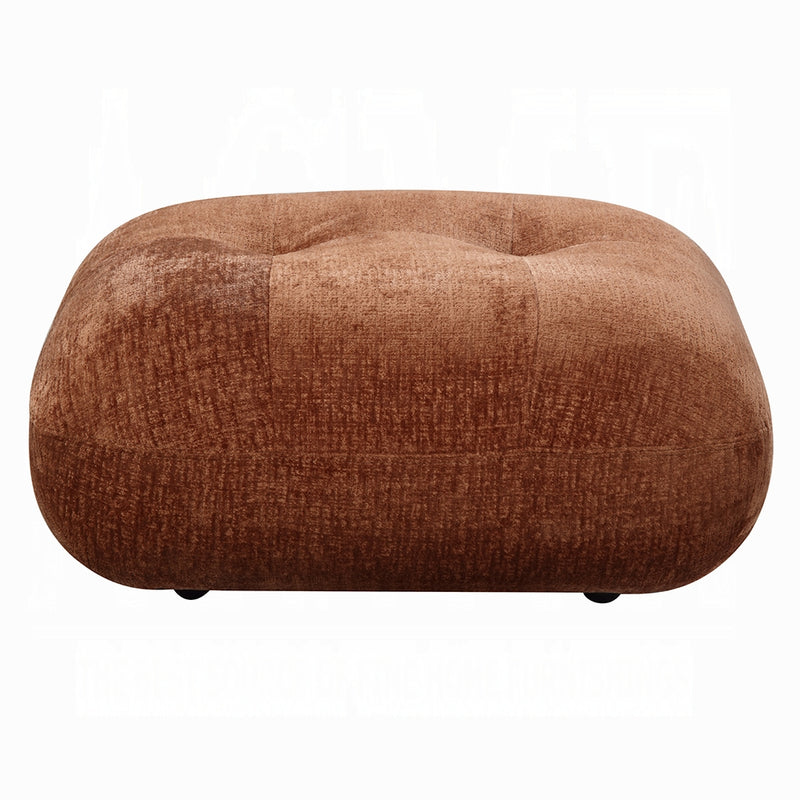 Acme Furniture Carrick Rust Brown Ottoman