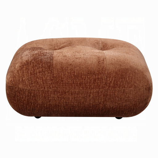 Acme Furniture Carrick Rust Brown Ottoman