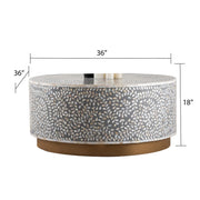 Galaxy Home Luxe Gray Coffee Table