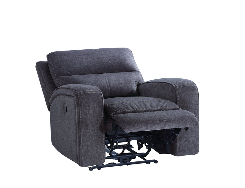 Steve Silver Lovell Charcoal Power Reclining Chair