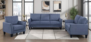 Home Elegance Aliana Blue 3pc Living Room Set