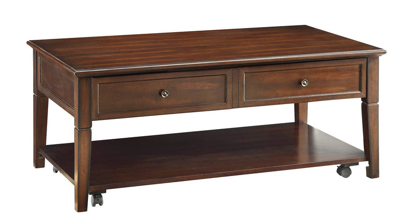 Acme Furniture Malachi Walnut 3pc Coffee Table Set