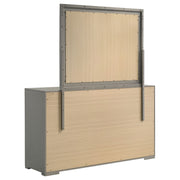 Coaster Furniture Ives Grey High Gloss Dresser and Mirror