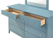 Glory Furniture Hammond Teal Dresser and Mirror