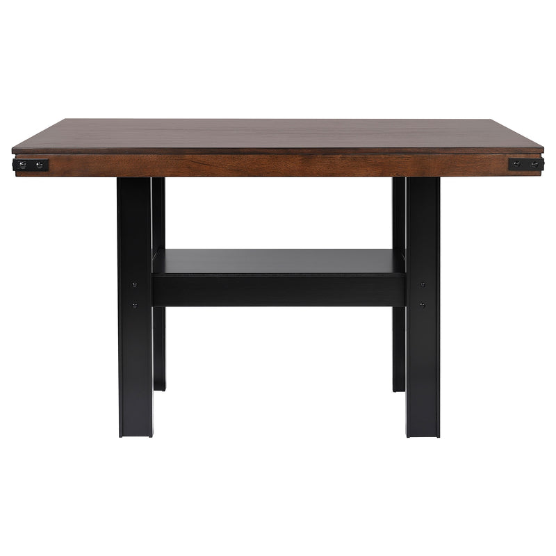 Coaster Furniture Patterson Mango Oak Black Brown Counter Height Table