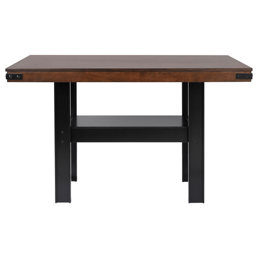 Coaster Furniture Patterson Mango Oak Black Brown Counter Height Table
