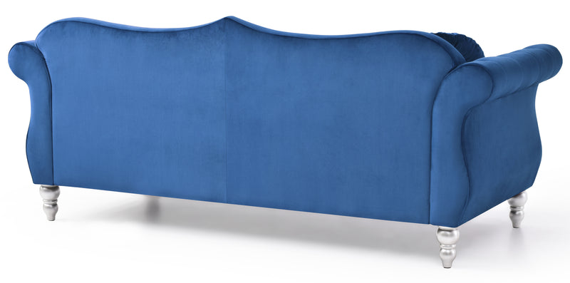 Glory Furniture Hollywood Ivory Velvet Fabric Sofa