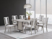 Acme Furniture Marta Beige Gray 7pc Dining Room Set