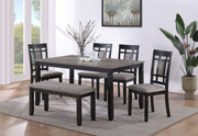 Crown Mark Paige 6pc Dinette Set With Bench