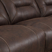 Steve Silver Aria Saddle Brown Fabric 3pc Reclining Sectional