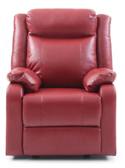 Glory Furniture Ward Red Faux Leather Rocker Recliner