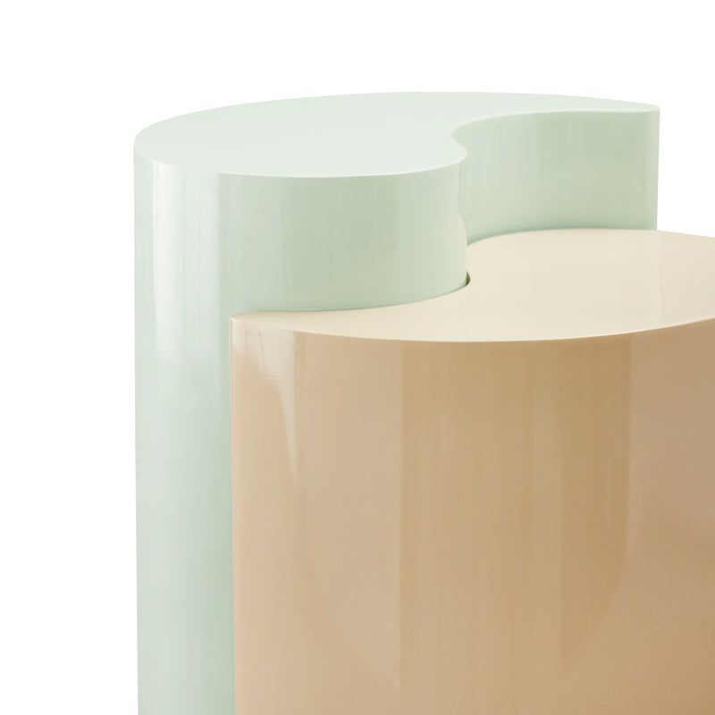 Galaxy Home Ying Yang Mint Taupe End Table