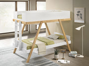 Coaster Furniture Frankie White Twin Over Twin Bunk Bed