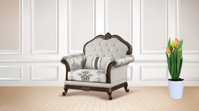Galaxy Home Gloria White Button Tufted Chair