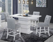 Global Furniture Monaco White Rectangular Bar Table