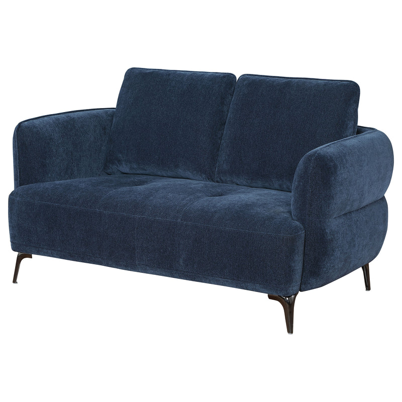 Coaster Furniture Lively Blue Track Arm Loveseat
