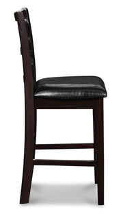 New Classic Furniture Gia Ebony Round 5pc Counter Height Set