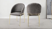 Galaxy Home Onyx Dark Gray Gold Chairs