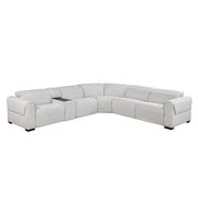 Home Elegance Mcpherson Beige 6pc Modular Power Reclining Sectional with Headrests